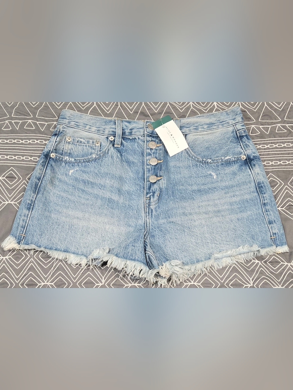 pistola Light Wash Blue Denim Jean Shorts